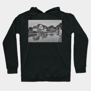 A view down Thurne Dyke in the Norfolk Broads National Park Hoodie